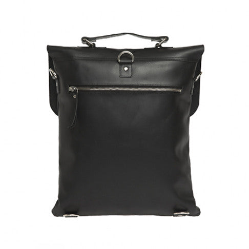 Messenger Tote All Leather Black