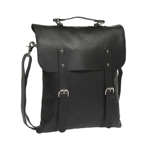 Messenger Tote All Leather Black