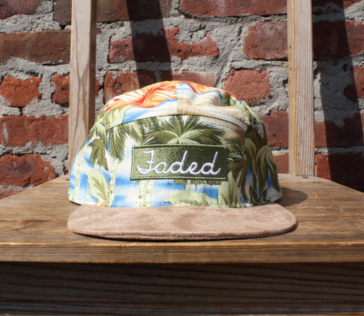 Faded Royalty <br> Paradise Flower 5 Panel Strapback