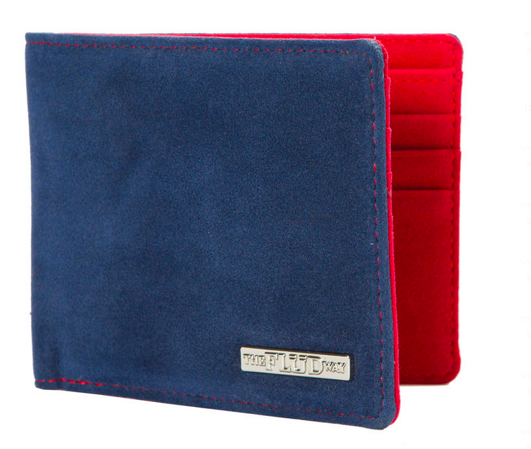 FLUD Classic Wallet Suede Navy