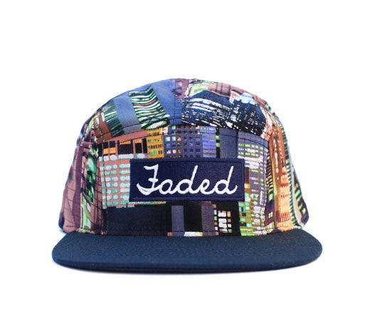 Faded Royalty <br> Skyline 5 Panel Strapback